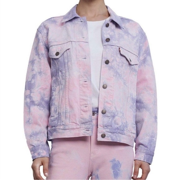 Levi's Jackets & Blazers - Levi's Women's Ex Boyfriend Trucker Pink and Purple Denim Jacket